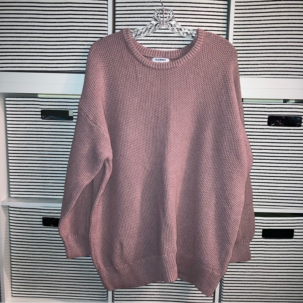 Old Navy Textured Tunic Sweater | Knit |Pullover
| Chunky | Mauve | Size 2X - Picture 2 of 10